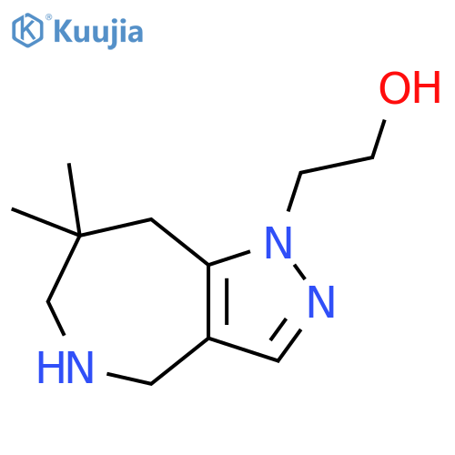 2-{7,7-dimethyl-1H,4H,5H,6H,7H,8H-pyrazolo4,3-cazepin-1-yl}ethan-1-ol structure