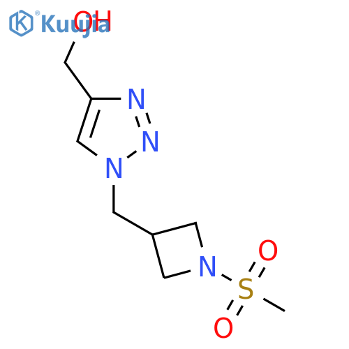 (1-((1-(methylsulfonyl)azetidin-3-yl)methyl)-1H-1,2,3-triazol-4-yl)methanol structure