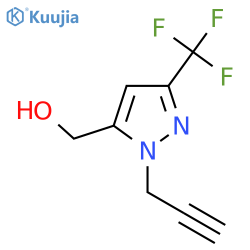 (1-(Prop-2-yn-1-yl)-3-(trifluoromethyl)-1H-pyrazol-5-yl)methanol structure