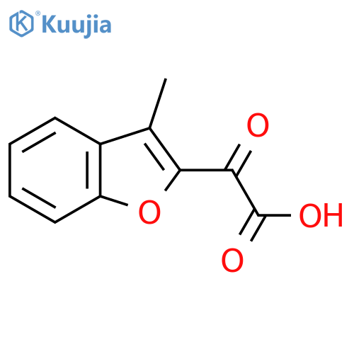 2-(3-methyl-1-benzofuran-2-yl)-2-oxoacetic acid structure