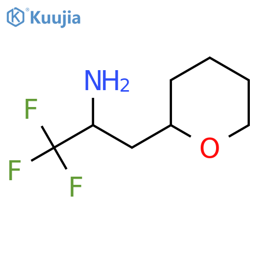 1,1,1-trifluoro-3-(oxan-2-yl)propan-2-amine structure