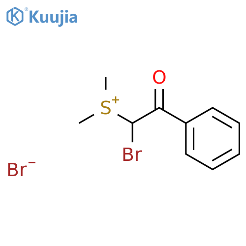 Sulfonium, (1-bromo-2-oxo-2-phenylethyl)dimethyl-, bromide structure