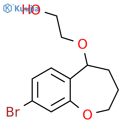 2-(8-bromo-2,3,4,5-tetrahydro-1-benzoxepin-5-yl)oxyethan-1-ol structure