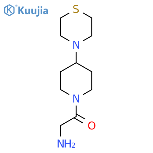 2-Amino-1-(4-thiomorpholinopiperidin-1-yl)ethan-1-one structure