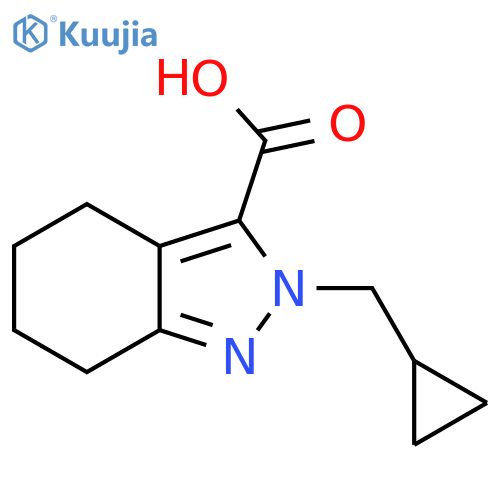 2-(cyclopropylmethyl)-4,5,6,7-tetrahydro-2H-indazole-3-carboxylic acid structure