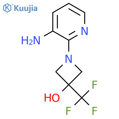 1-(3-Aminopyridin-2-yl)-3-(trifluoromethyl)azetidin-3-ol structure