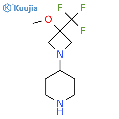 4-(3-Methoxy-3-(trifluoromethyl)azetidin-1-yl)piperidine structure
