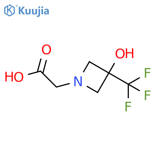 2-(3-Hydroxy-3-(trifluoromethyl)azetidin-1-yl)acetic acid structure