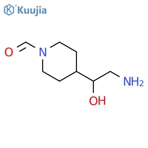 4-(2-amino-1-hydroxyethyl)piperidine-1-carbaldehyde structure