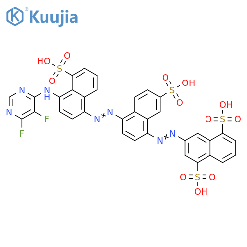 1,5-Naphthalenedisulfonic acid,3-[[4-[[4-[(5,6-difluoro-4-pyrimidinyl)amino]-5-sulfo-1-naphthalenyl]azo]-7-sulfo-1-naphthalenyl]azo]- structure