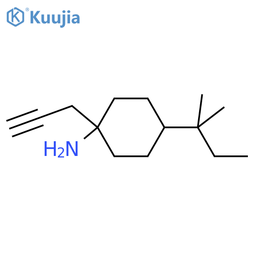 4-(2-Methylbutan-2-yl)-1-(prop-2-yn-1-yl)cyclohexan-1-amine structure