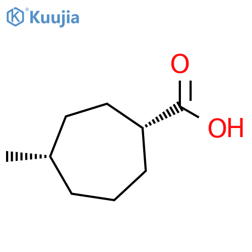 rac-(1R,4S)-4-methylcycloheptane-1-carboxylic acid structure