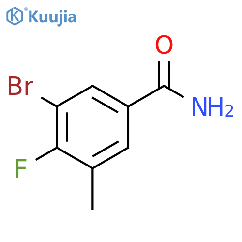 3-bromo-4-fluoro-5-methylbenzamide structure