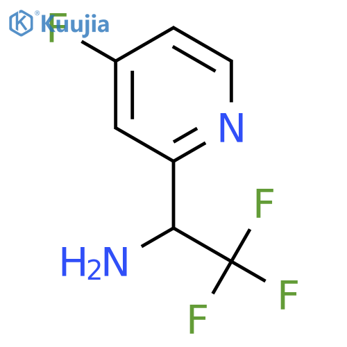 2,2,2-trifluoro-1-(4-fluoropyridin-2-yl)ethan-1-amine structure