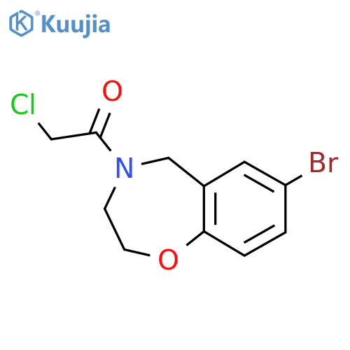 1-(7-Bromo-2,3,4,5-tetrahydro-1,4-benzoxazepin-4-yl)-2-chloroethan-1-one structure