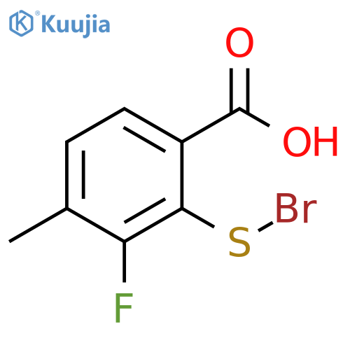 Benzoic acid, 2-(bromothio)-3-fluoro-4-methyl- structure