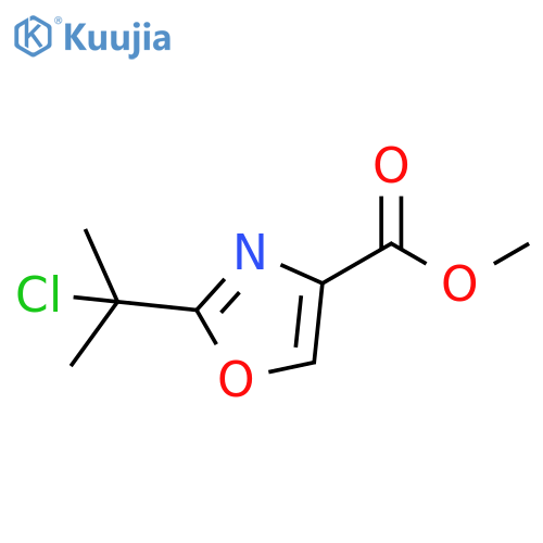 4-Oxazolecarboxylic acid, 2-(1-chloro-1-methylethyl)-, methyl ester structure