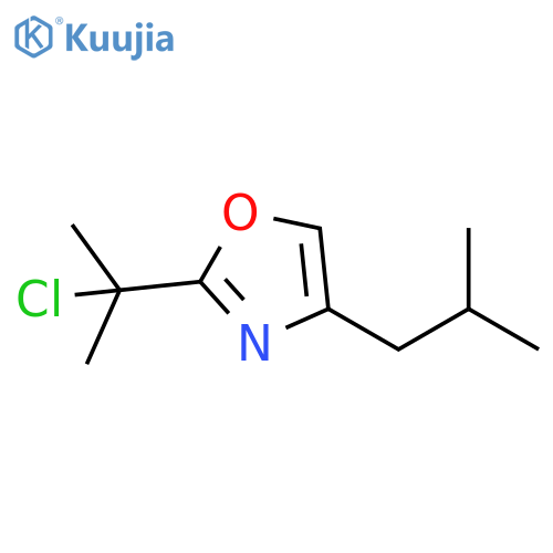 Oxazole, 2-(1-chloro-1-methylethyl)-4-(2-methylpropyl)- structure
