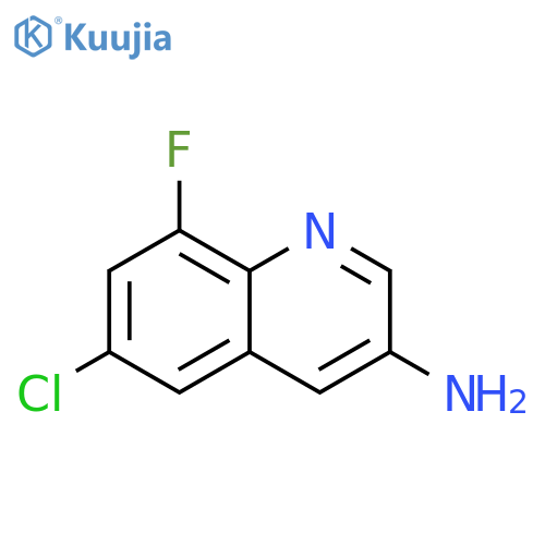 3-Quinolinamine, 6-chloro-8-fluoro- structure
