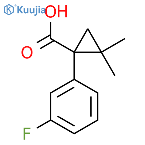 Cyclopropanecarboxylic acid, 1-(3-fluorophenyl)-2,2-dimethyl- structure