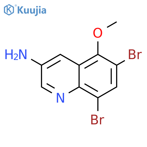 3-Quinolinamine, 6,8-dibromo-5-methoxy- structure