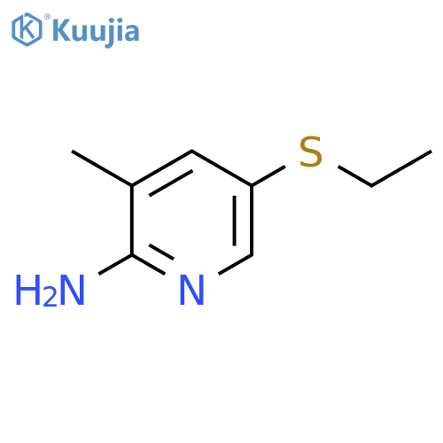 2-Pyridinamine, 5-(ethylthio)-3-methyl- structure
