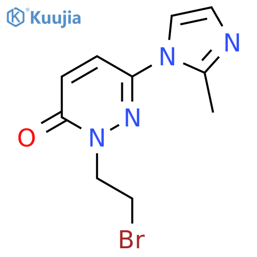 2-(2-Bromoethyl)-6-(2-methyl-1H-imidazol-1-yl)-2,3-dihydropyridazin-3-one structure
