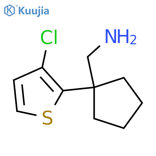 1-(3-chlorothiophen-2-yl)cyclopentylmethanamine structure