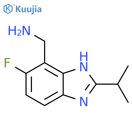 1H-Benzimidazole-7-methanamine, 6-fluoro-2-(1-methylethyl)- structure