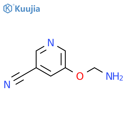 5-(aminomethoxy)pyridine-3-carbonitrile structure