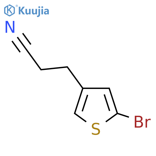 3-(5-bromothiophen-3-yl)propanenitrile structure