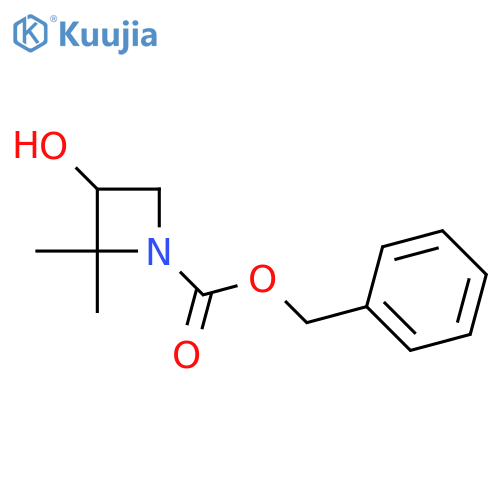 benzyl 3-hydroxy-2,2-dimethylazetidine-1-carboxylate structure