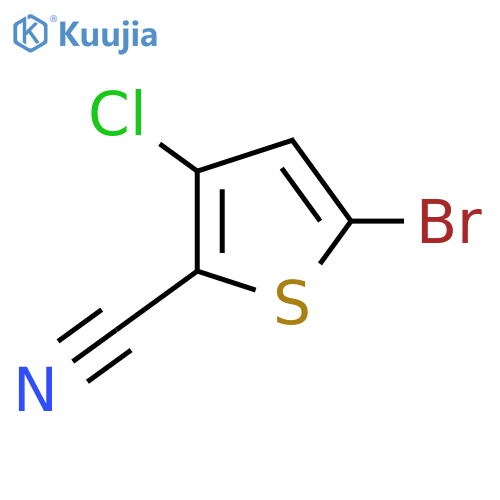 5-bromo-3-chlorothiophene-2-carbonitrile structure