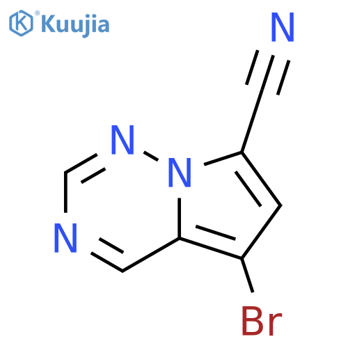 5-bromopyrrolo[2,1-f][1,2,4]triazine-7-carbonitrile structure