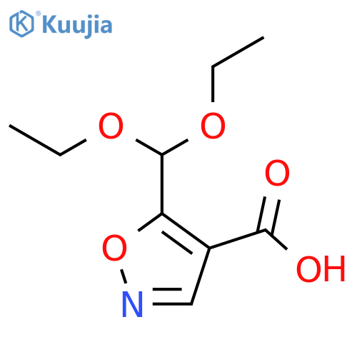 5-(diethoxymethyl)-1,2-oxazole-4-carboxylic acid structure
