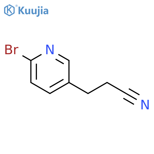 3-(6-bromopyridin-3-yl)propanenitrile structure
