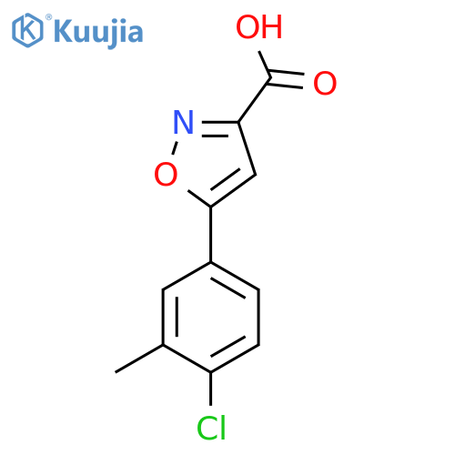 5-(4-chloro-3-methylphenyl)-1,2-oxazole-3-carboxylic acid structure