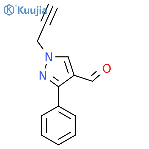 3-Phenyl-1-(prop-2-yn-1-yl)-1H-pyrazole-4-carbaldehyde structure