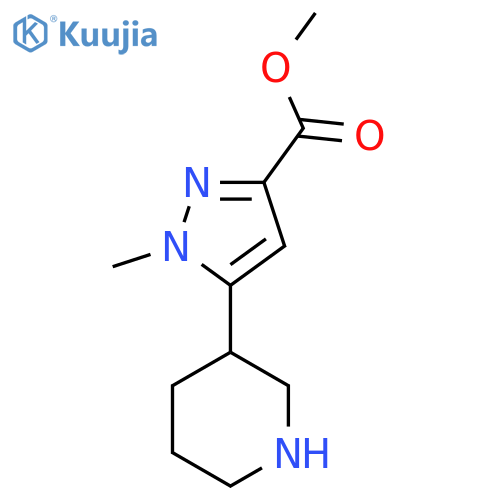 methyl 1-methyl-5-(piperidin-3-yl)-1H-pyrazole-3-carboxylate structure