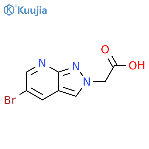 2H-Pyrazolo[3,4-b]pyridine-2-acetic acid, 5-bromo- structure