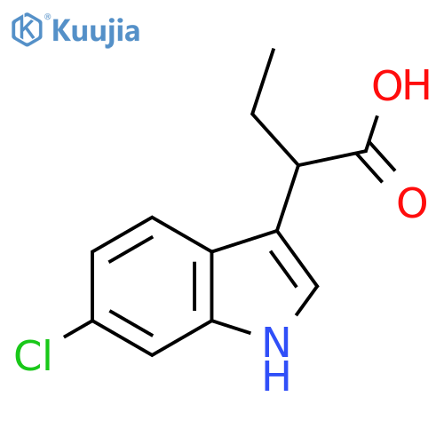 2-(6-chloro-1H-indol-3-yl)butanoic acid structure