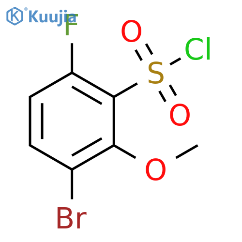 3-bromo-6-fluoro-2-methoxybenzene-1-sulfonyl chloride structure