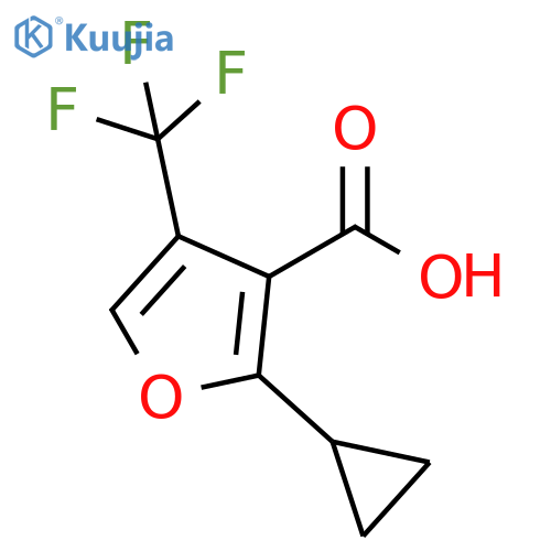 3-Furancarboxylic acid, 2-cyclopropyl-4-(trifluoromethyl)- structure
