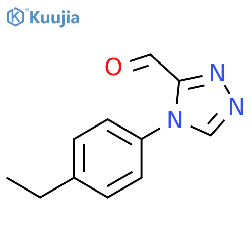 4H-1,2,4-Triazole-3-carboxaldehyde, 4-(4-ethylphenyl)- structure