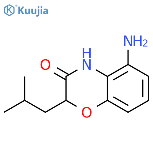 2H-1,4-Benzoxazin-3(4H)-one, 5-amino-2-(2-methylpropyl)- structure