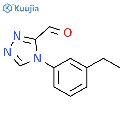 4H-1,2,4-Triazole-3-carboxaldehyde, 4-(3-ethylphenyl)- structure