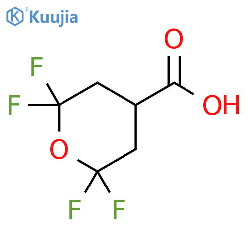 2H-Pyran-4-carboxylic acid, 2,2,6,6-tetrafluorotetrahydro- structure