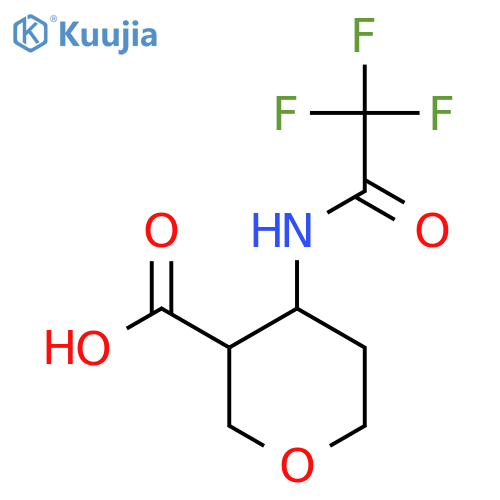 4-(Trifluoroacetamido)oxane-3-carboxylic acid structure