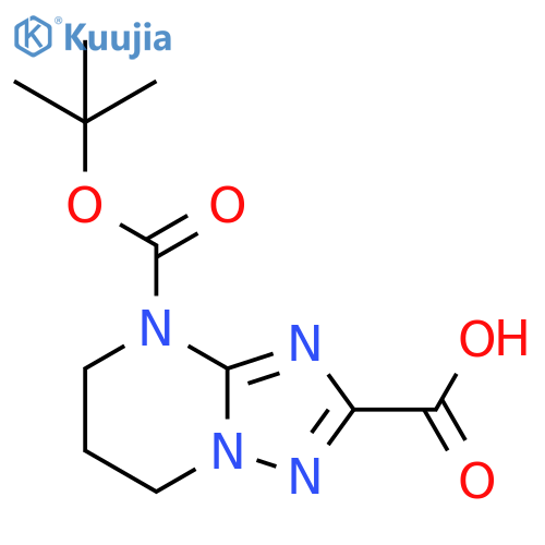 4-(tert-butoxy)carbonyl-4H,5H,6H,7H-1,2,4triazolo1,5-apyrimidine-2-carboxylic acid structure