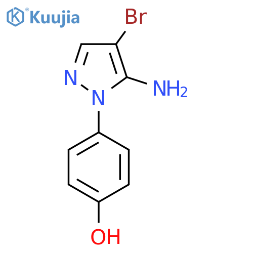 4-(5-Amino-4-bromo-1H-pyrazol-1-yl)phenol structure
